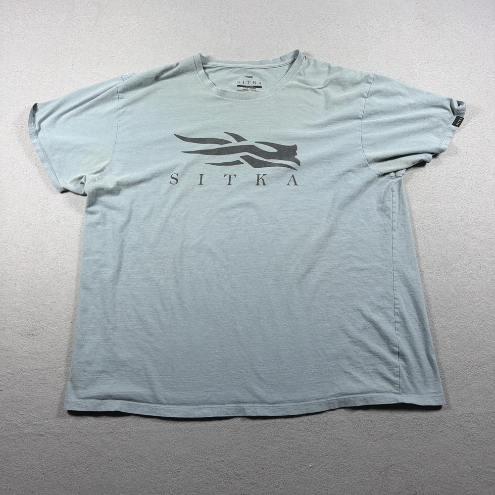 Sitka Shirt Mens 2XL Green Logo Graphic Tee Pima Cotton Outdoor Hunting